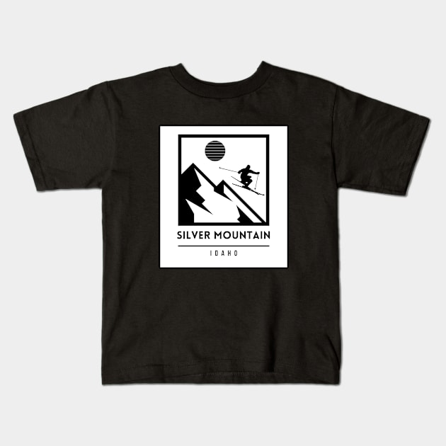 Silver Mountain ski idaho usa Kids T-Shirt by UbunTo